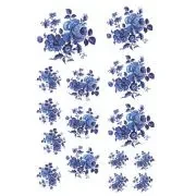 DECAL - Blaue Blumen