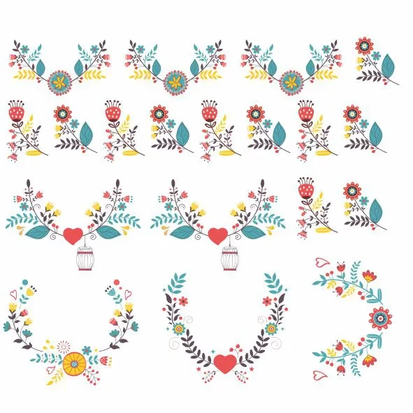 DECAL - Multicolored garlands