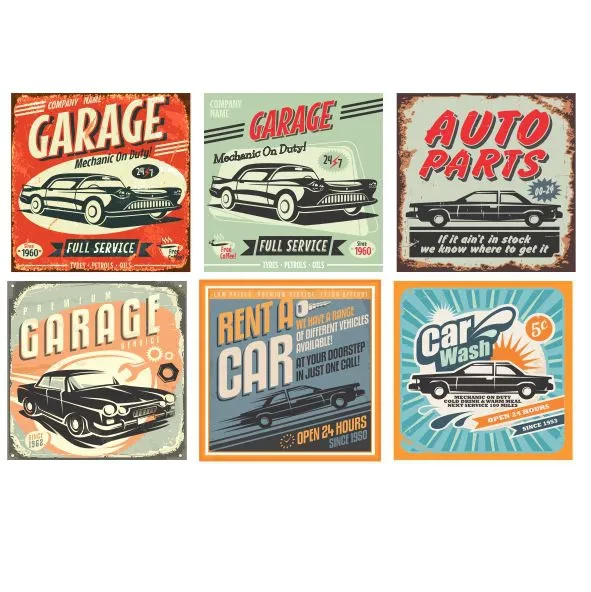 DECAL - Cars vintage